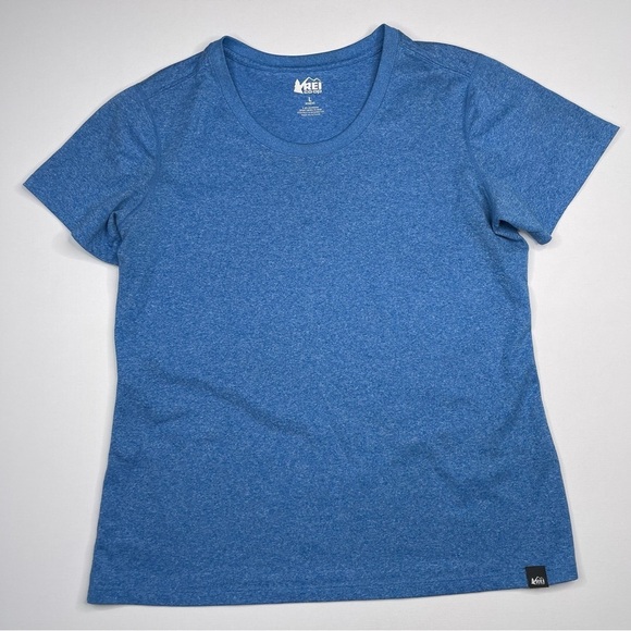 REI Tops - REI Co Op Top Tee Shirt Blue Yoga Gym Workout  Summer Travel Outdoor Gorp Hiking